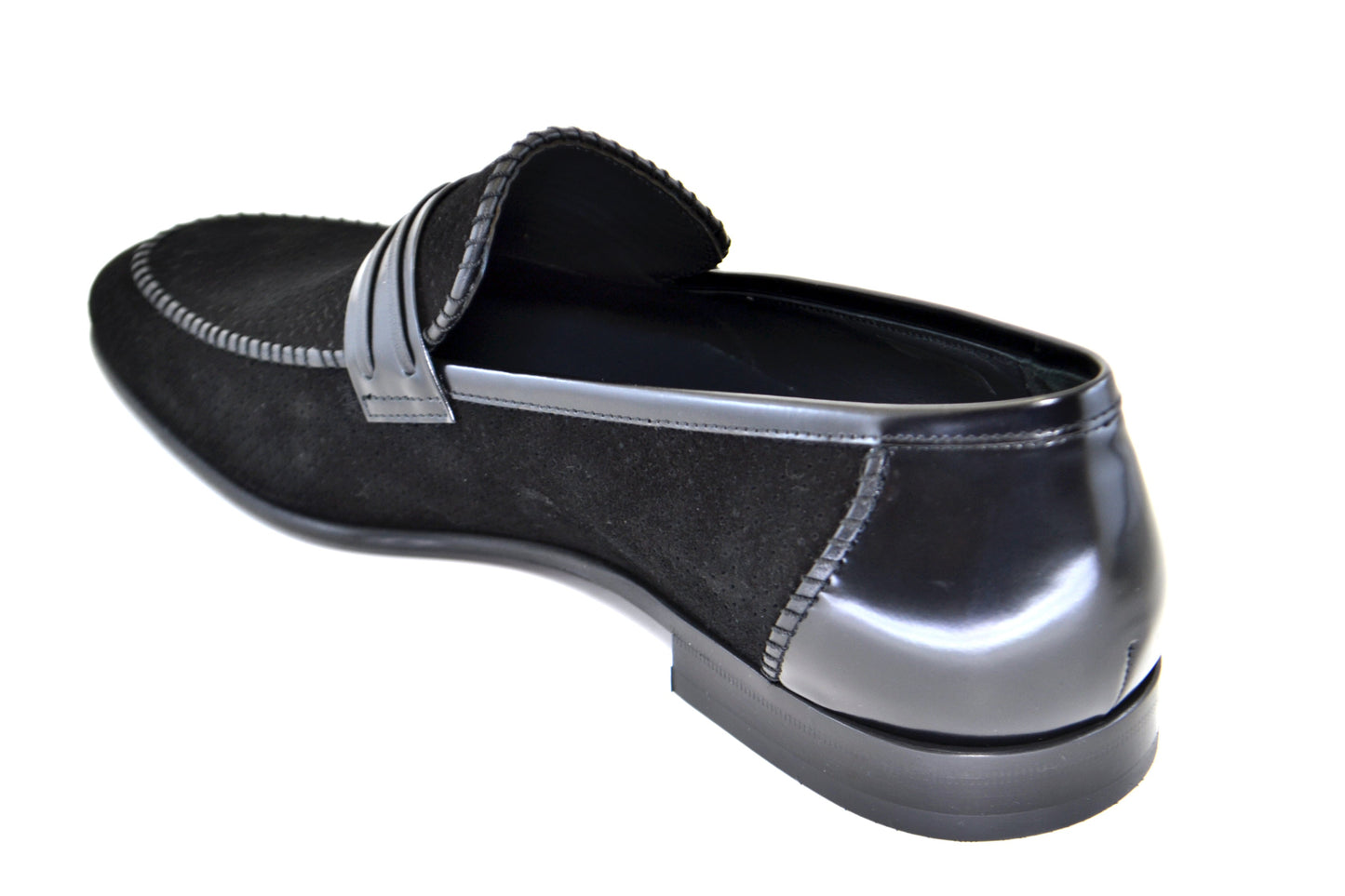 C130-3417HS- Perforated Suede- Black - Image 2