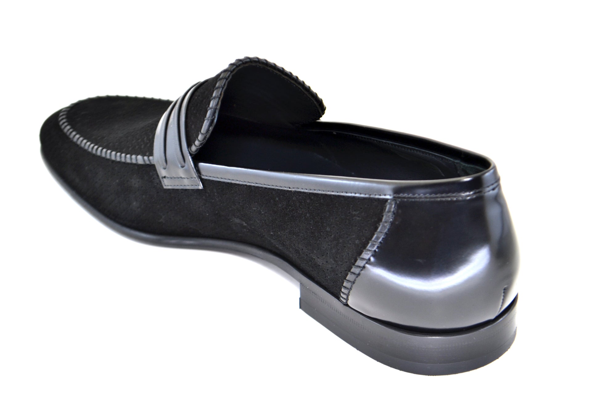 C130-3417HS- Perforated Suede- Black - Image 2