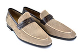 C131-3417HS- Perforated Suede-Taupe