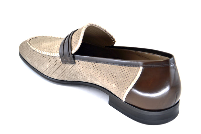 C131-3417HS- Perforated Suede-Taupe - Image 2