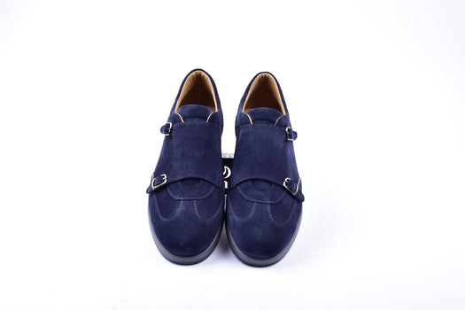 C001502-6000 Navy Suede Monkstrap Sneaker - Image 2