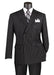 Rockefeller Collection - Double Breasted Stripe Suit Black Regular Fit 2 Piece