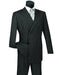 Mens Double Breasted Gangster Pinstripe Suit in Black