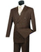Mens Double Breasted Gangster Pinstripe Suit in Brown