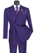 Rockefeller Collection - Double Breasted Stripe Suit Purple Regular Fit 2 Piece