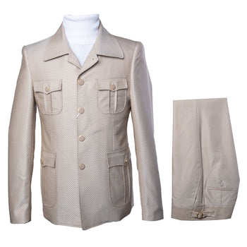 Rossi Man DUKE RM1766 Slim Fit 3-Piece Suit for Men – Modern Cream Off-White Formalwear