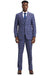Men's Stacy Adams Two Button Vested Glen Plaid Check Suit in Light Purple Lavender