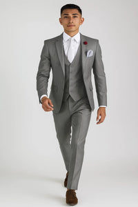 Dad And Son Two Button Gray