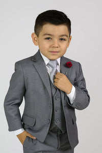 Dad And Son Two Button Gray