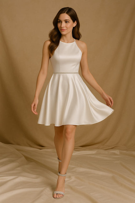 Quince Dama Dresses - Short Quinceanera Dresses in Color Ivory