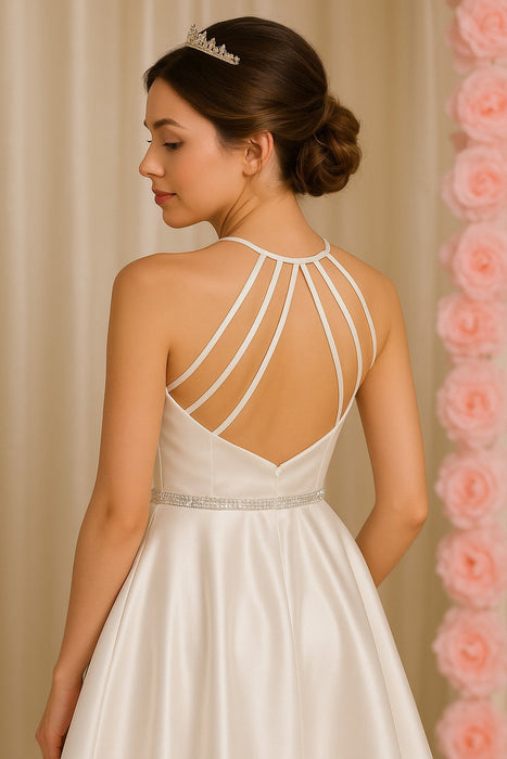 Quince Dama Dresses - Short Quinceanera Dresses in Color Ivory