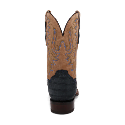 Dan Post Men's Leon Denim & Tan Caiman Square Toe Western Boots - Image 4