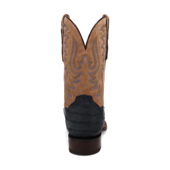 Dan Post Men's Leon Denim & Tan Caiman Square Toe Western Boots - Image 4