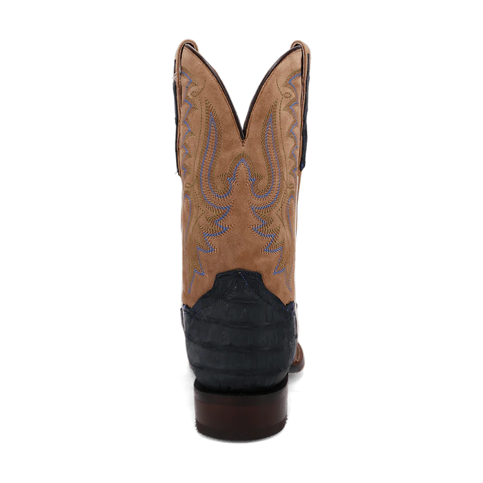 Dan Post Men's Leon Denim & Tan Caiman Square Toe Western Boots