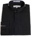 Daniel Ellissa Convertible cuffs Banded Collar Black fashion Dress collarless Men's Dress Shirt