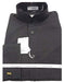 Daniel Ellissa Men's Collarless French Cuff Black Men's Dress Shirt
