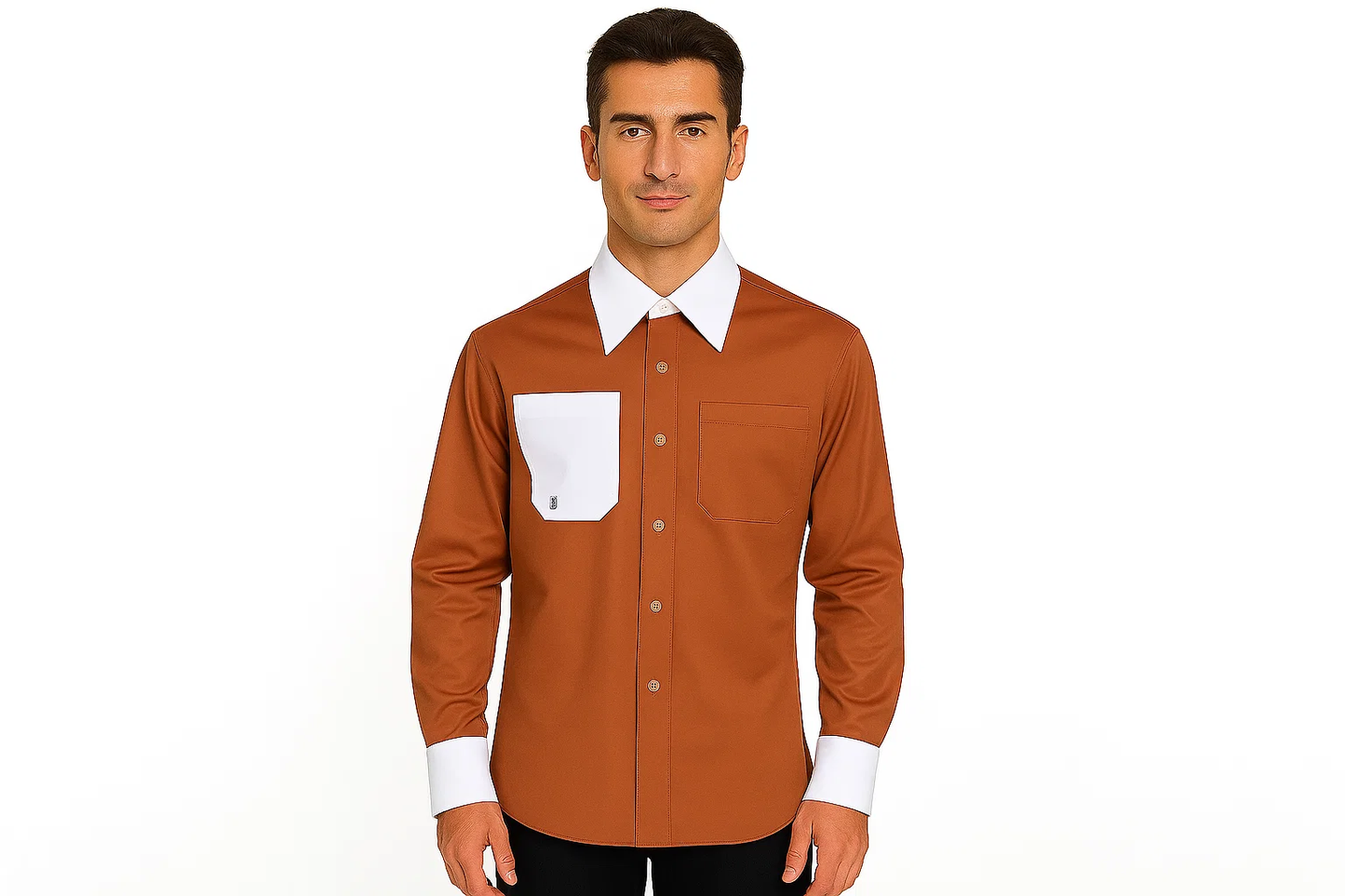 Affordable Clearance Cheap Mens Dress Shirt Sale Online Trendy - Tan Men's Daniel Ellissa Bright Shirt - Image 2