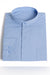 Daniel Ellissa Poly-Cotton Blend Banded Collar Light Blue fashion Dress collarless Men's Dress Shirt
