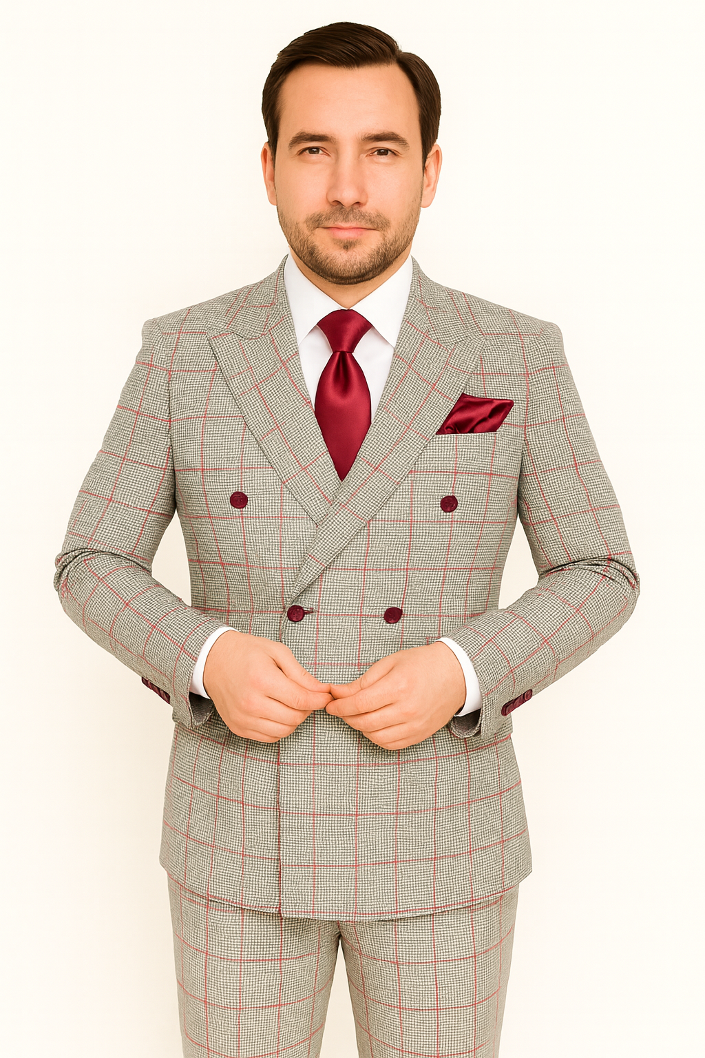 ROSSI MAN DOUBLE BREASTED SUIT ARTHUR RM2321 Modern Fit