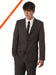 Men's Ultra Slim Cut Black Cheap Priced Business Suits Clearance Sale In 2-Button Style + Free Shirt & Tie Package Combo ~ Combination Deal