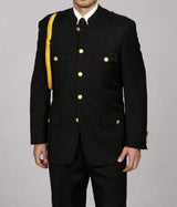 Men's 'Cadet-Uniform' Black Suit