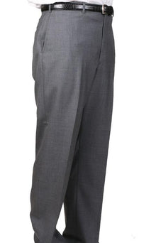 Black/tweed houndstooth checkered pattern Bond Flat Front Trouser