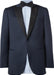Formal Suit Black Lapeled Blue & Black Peak Lapel