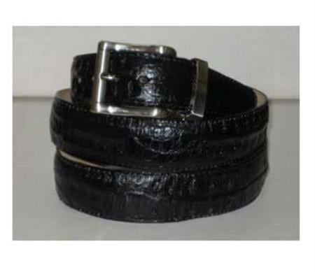 Cinto Vaquero Negro Black World Best Alligator ~ Gator Skin Print Leather Belt main image 0