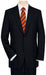 2 Or 3 Button Vented Without Pleat Flat Front Black On Black Shadow Stripe ~ Pinstripe Suit