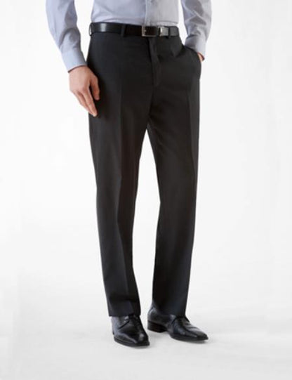 Men'S Dacron Polyester Black Somerset Double-Pleated Slacks / Dress Pants Trouser - Image 7