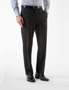 Men'S Dacron Polyester Black Somerset Double-Pleated Slacks / Dress Pants Trouser