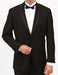 Men's Skinny Solid Black Slim Fit 1 Button Tuxedo with Side Vents  Slim Fit Black Tuxedo - Skinny Fit Tuxedo