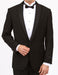 Men'S Solid Black Interior French Facing Slim Fit Suit