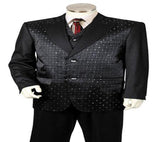 Black Men's 2 Button Suit