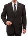 Men's Solid Black 2 Button Fully Lined For Comfort Fit Front Closure Suit