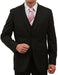 Men's Solid Black 2 Button Front Closure Suit