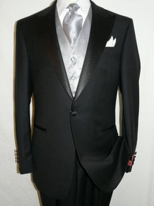 Black Best Designer One Button Black Tuxedo Suit For Men 100% wool super 140's suit