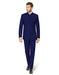 Navy Blue 4 Button Wedding Tuxedo Suit Color - Groom Suit Banded Collar Mandarin Suit
