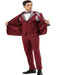 Dark Red - Maroon Wine Prom Tuxedo - Perfect Wedding Suit Vested rhinestone Lapelled