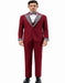 Dark Red - Maroon Wine Prom Tuxedo - Perfect Wedding Suit Vested rhinestone sequin Lapelled