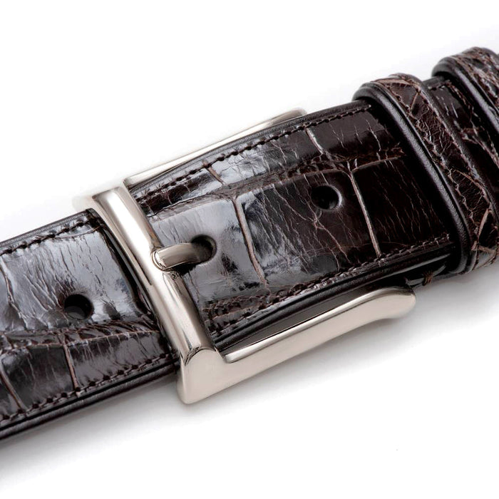 Genuine Alligator Mens Blue Belt - Mezlan Brand