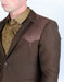 Men's Western Dark Brown Suit Sport Coat with Suede Yokes and Elbow Patches - Traje Para Hombre
