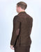 Men's Western Dark Brown Suit Sport Coat with Suede Yokes and Elbow Patches