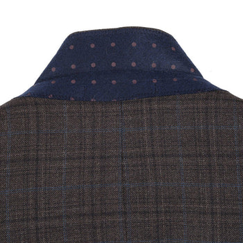 Saco vaquero - Western Sport Coat - Western Blazer- Mens Two Button Classic Fit 100% Wool Sport Coat Blazer In Dark Brown Windowpane Plaid