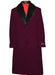 Dark Wedding Burgundy Prom 3 Button Wool Ankle length Overcoat ~ Long men's Dress Topcoat - Winter coat 95% Wool Fabric