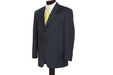 Dark Charcoal Multi Pinstripes Business Cheap Priced Business Suit Clearance Sale Super 120'S Wool Available In 2 Or 3 Buttons Style Regular Classic Cut Non Back Vent Coat Style
