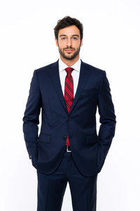 Dark Navy Blue Wool, 2-Button