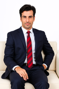 Dark Navy Blue Wool, 2-Button