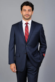 Dark Navy Blue Wool, 2-Button