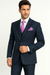 Sharp Cheap Priced Men'S Dress Suit For Sale 3 Buttons Style Dark Navy Pinstripes Light Weight On Sale Dark Blue Suit
